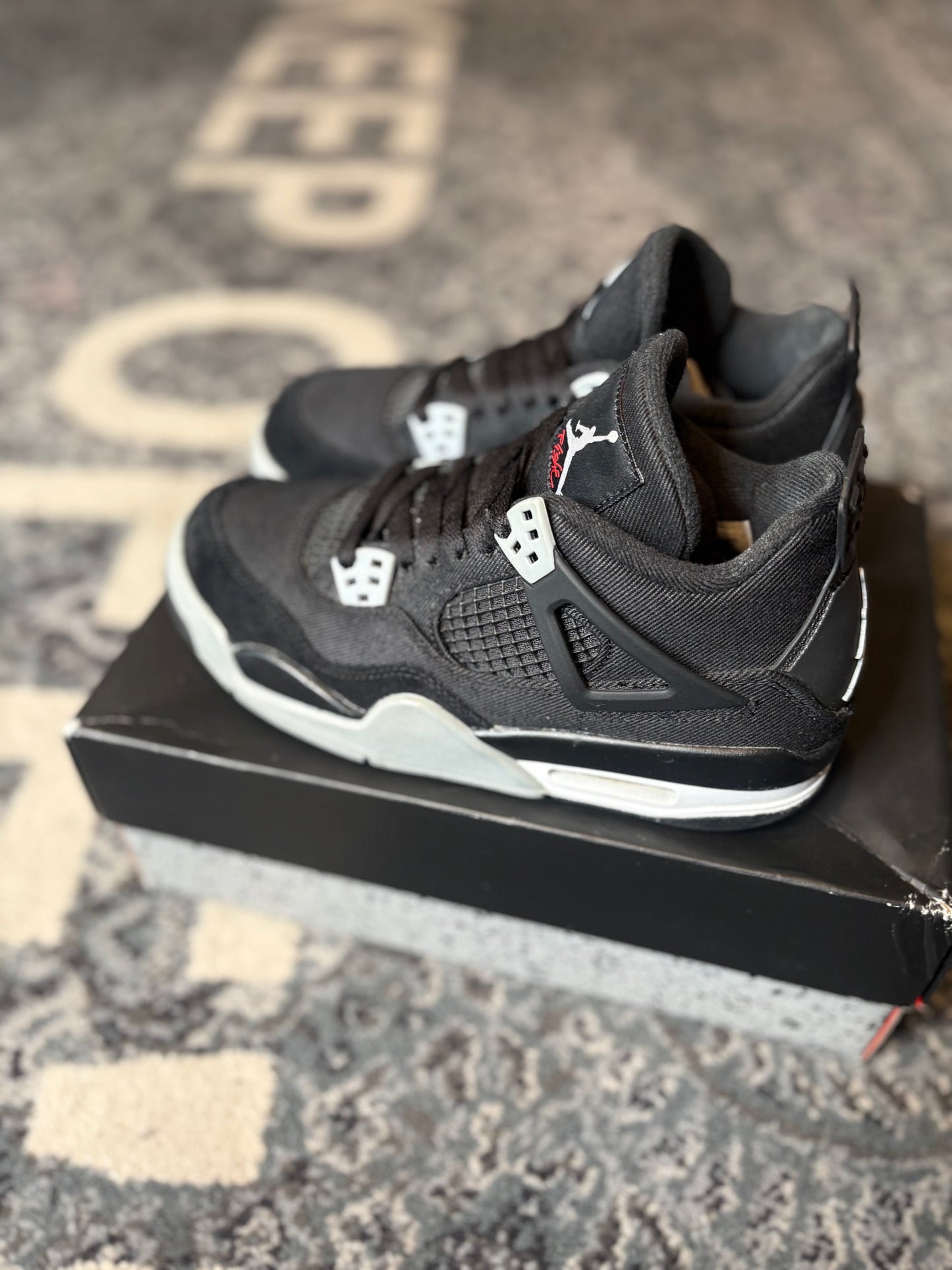 Jordan 4 Retro “Black Canvas” CLEAN OG SIZE 6.5