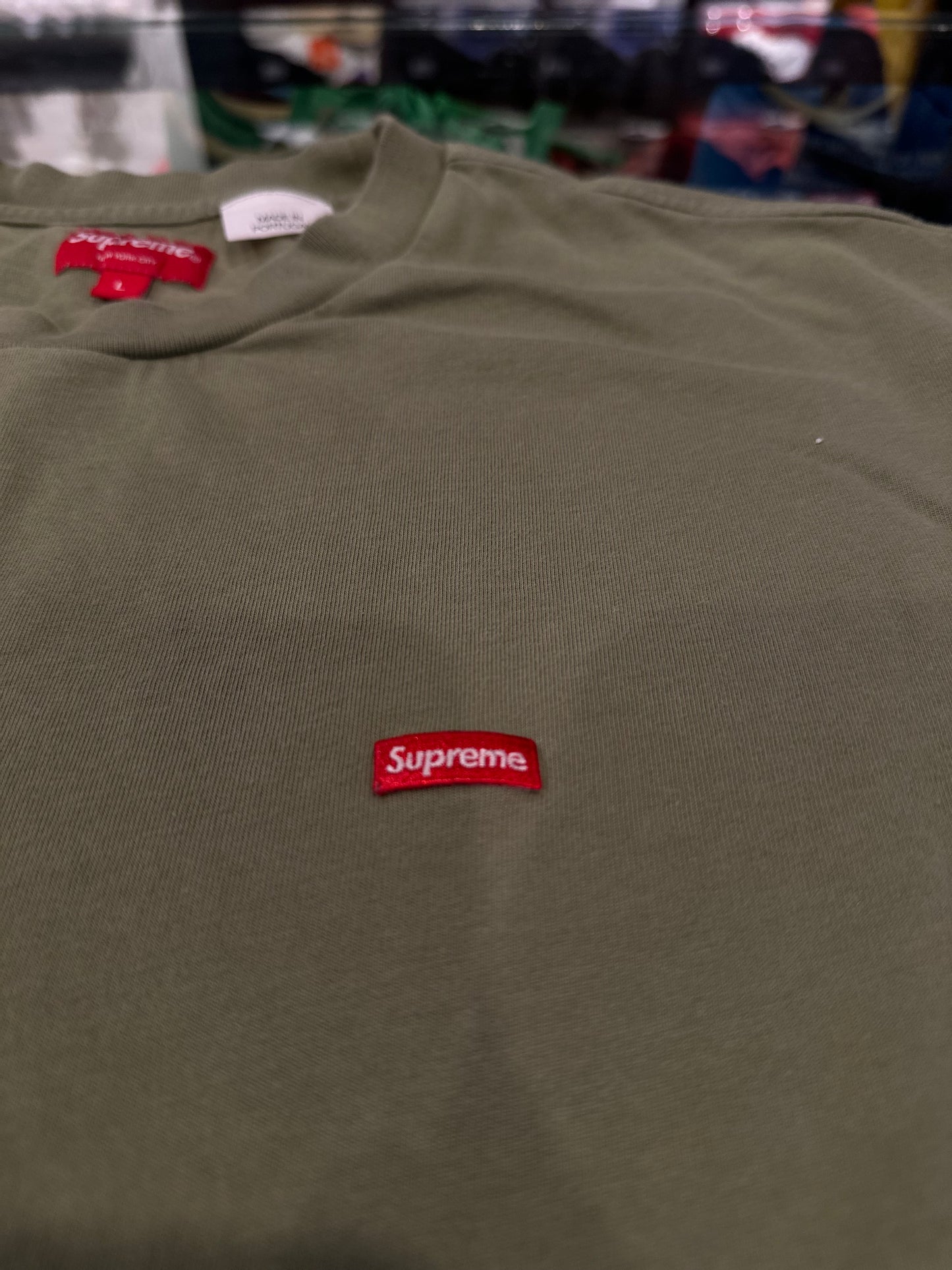 Supreme Olive Logo Tee Size Large