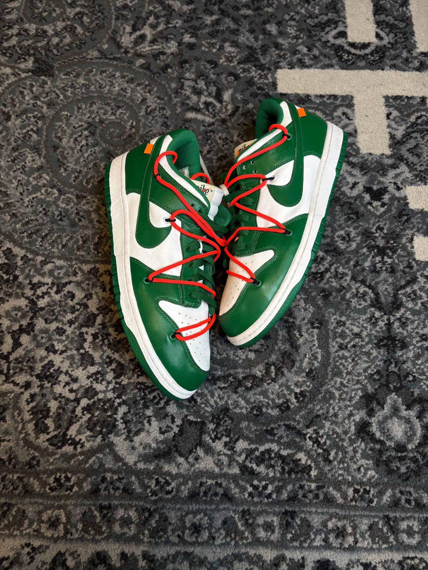 Nike Dunk Low “Off-White Pine Green” Clean Rb Size 11.5