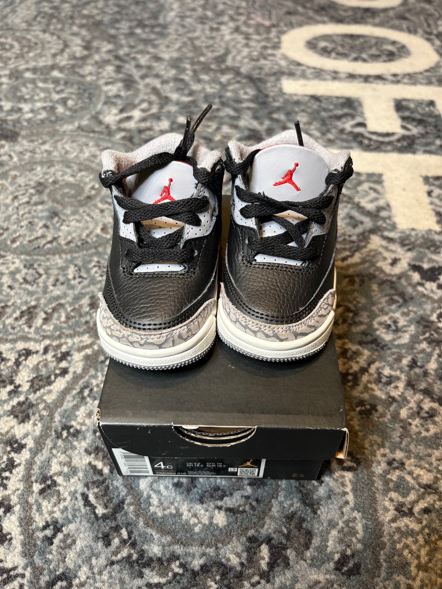 Jordan 3 Retro “Black Cement” Clean Og Size 4C