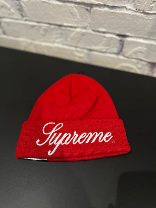 Supreme Red Script Beanie DS