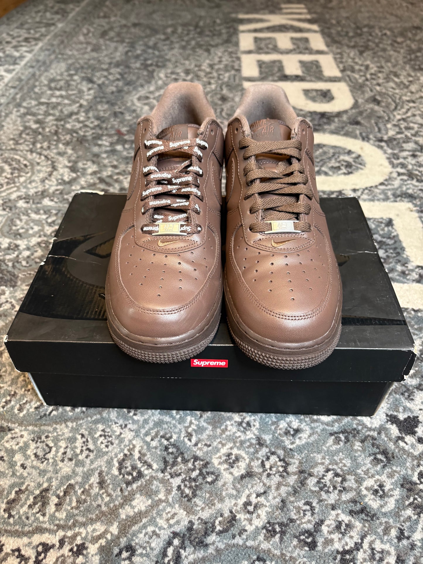 Air Force 1 Supreme “Brown” Clean Og Size 10