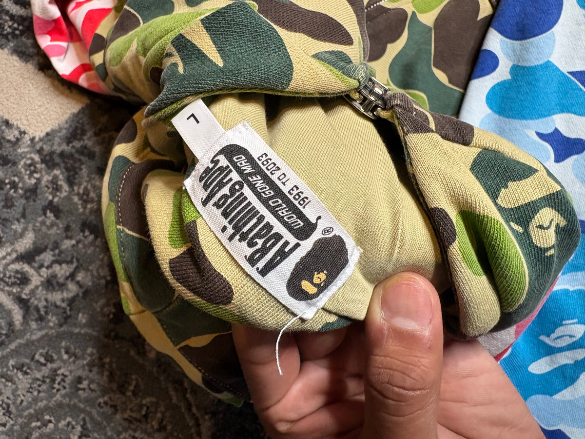 BAPE ABC Camo PatchWork Relaxed Fit Hoodie “MultiColor” Size Large