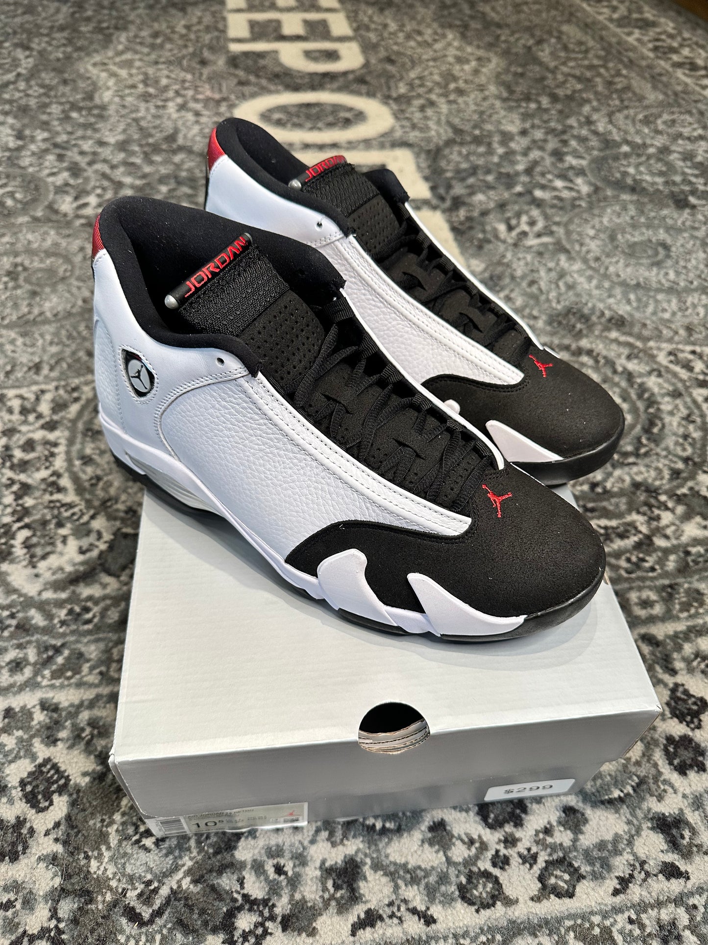 Jordan 14 Retro Black Toe DS OG Size 10.5