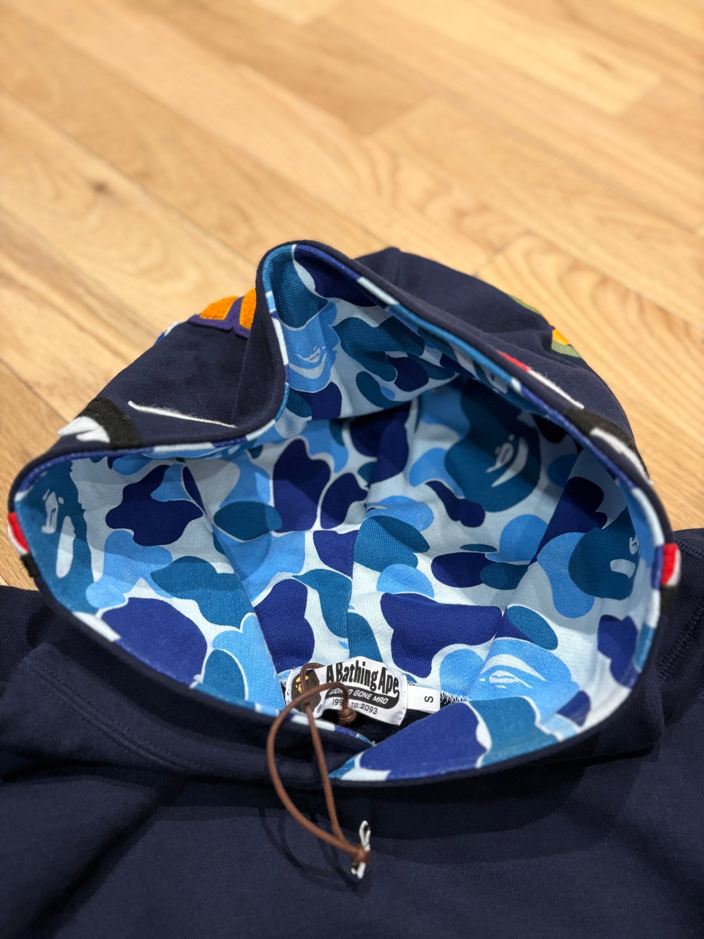 Bape Navy Camo Hoodie DS Size Small