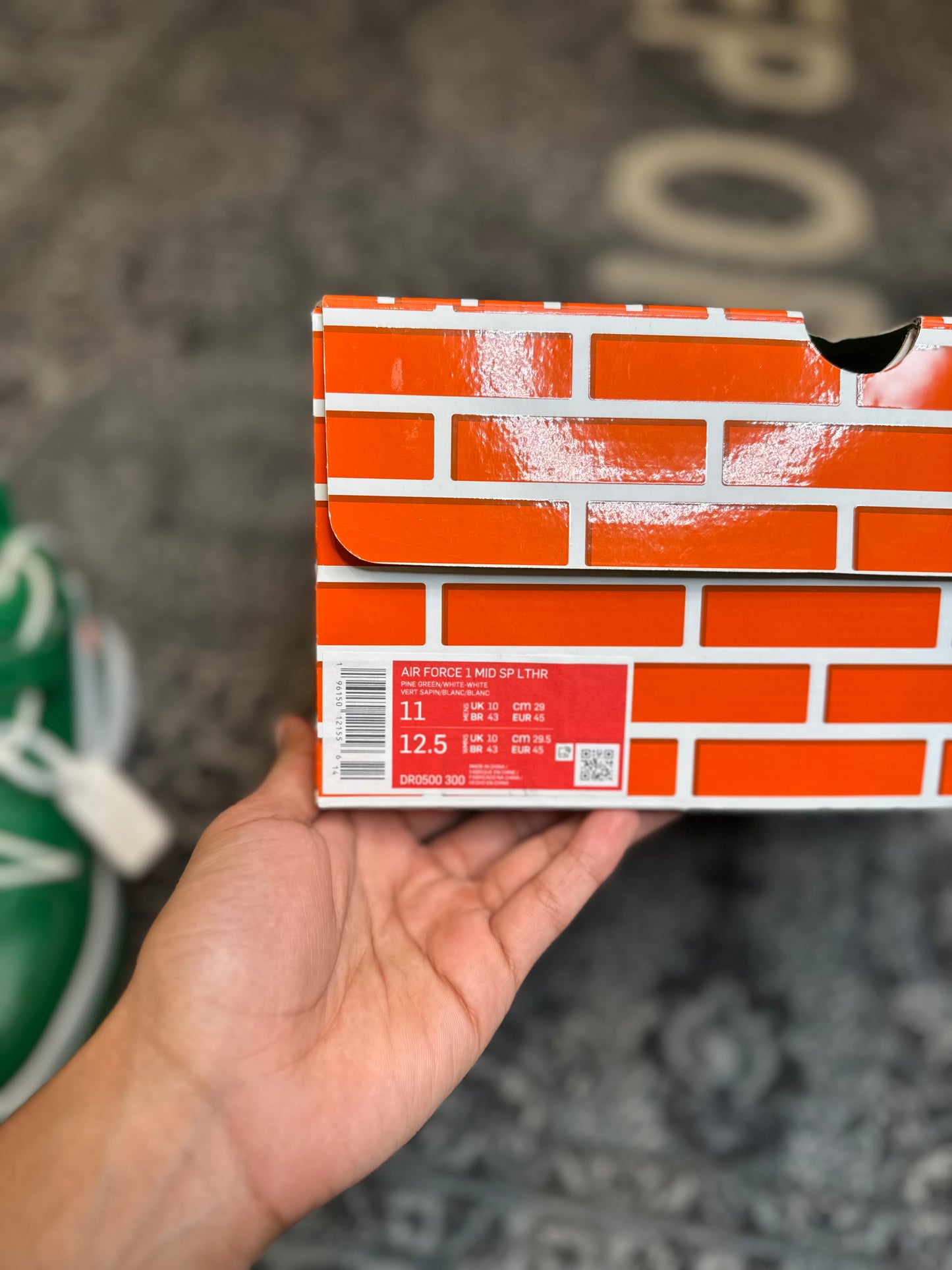 Off White X Nike AF1 Mid Pine Green DS OG Size 11