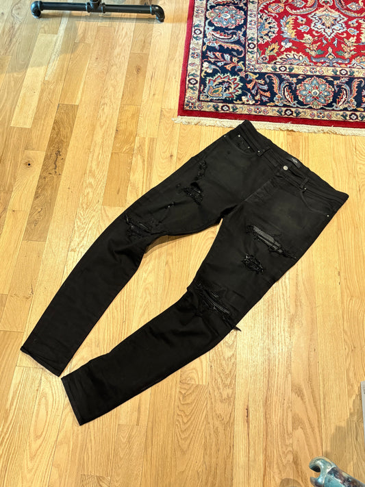 Amiri Jeans Black Distressed Size 38