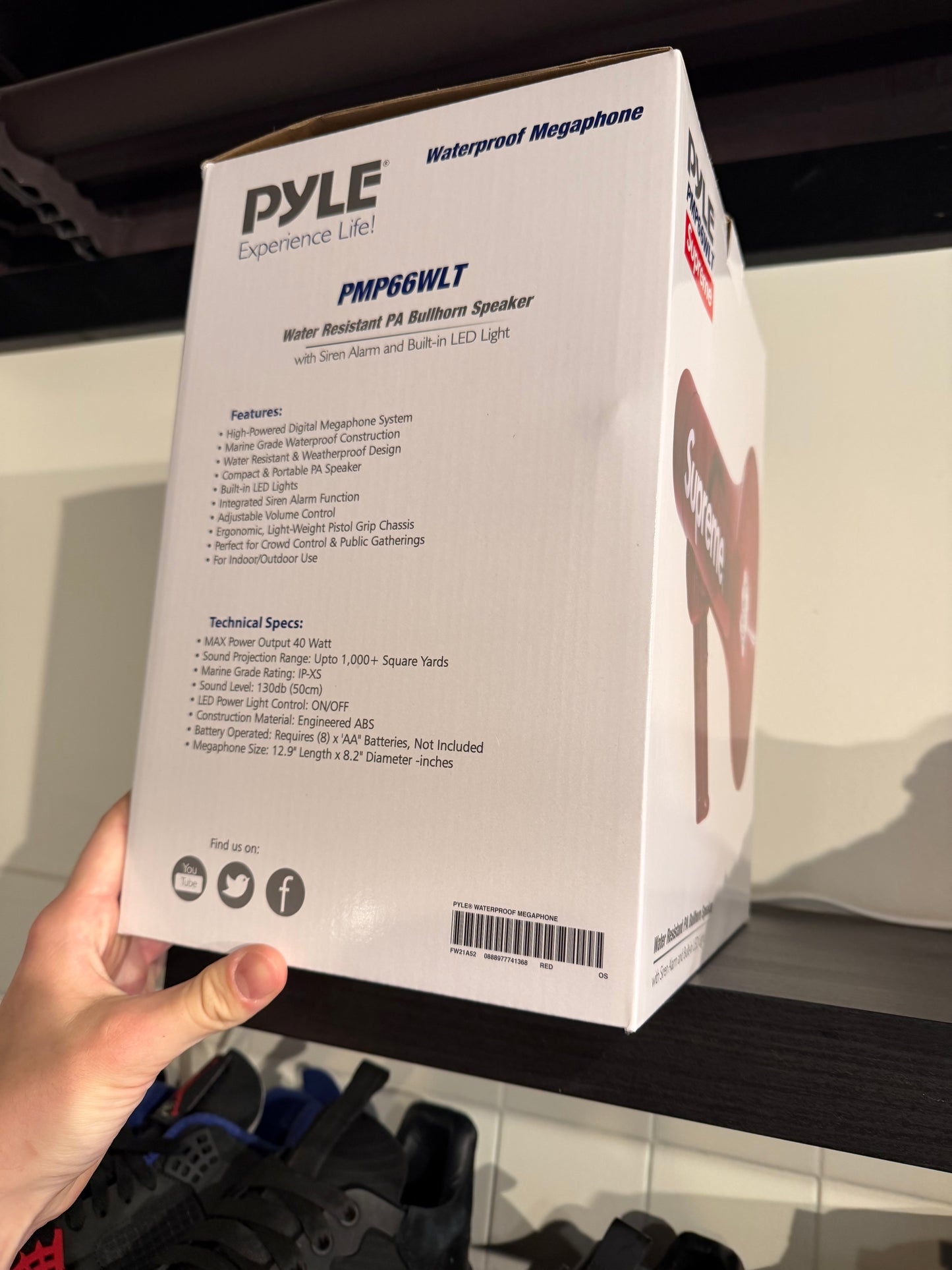 Supreme x Pyle BullHorn Speaker