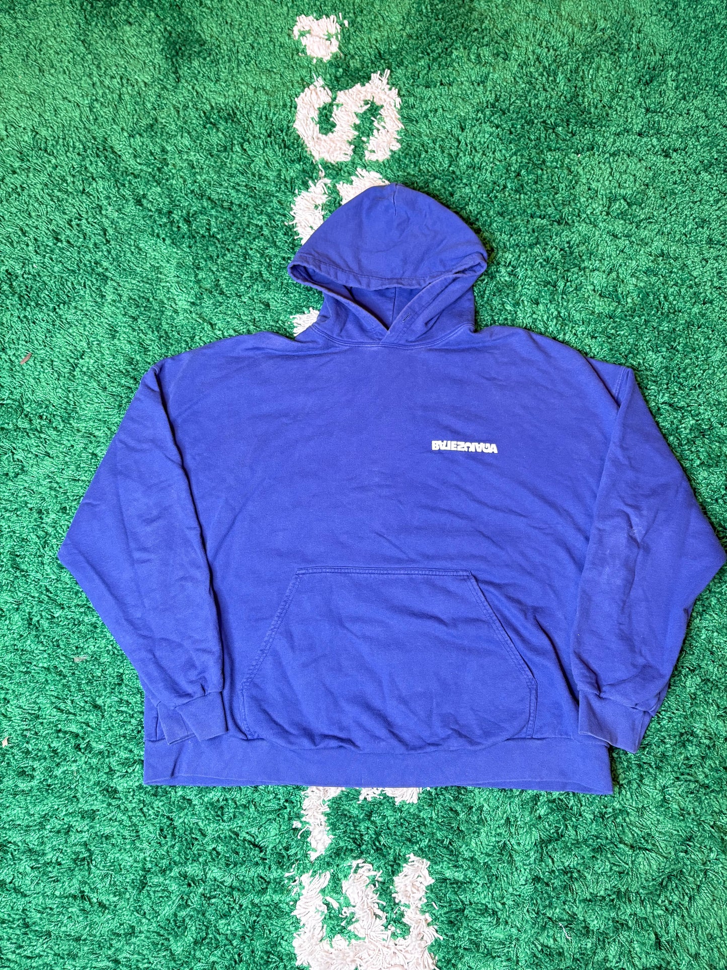 Balenciaga Hoodie Blue Size Medium