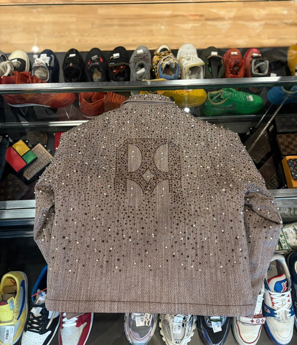 Birth Of Royal Child ‘Pearl rhinestone’ zip-up jacket Size L