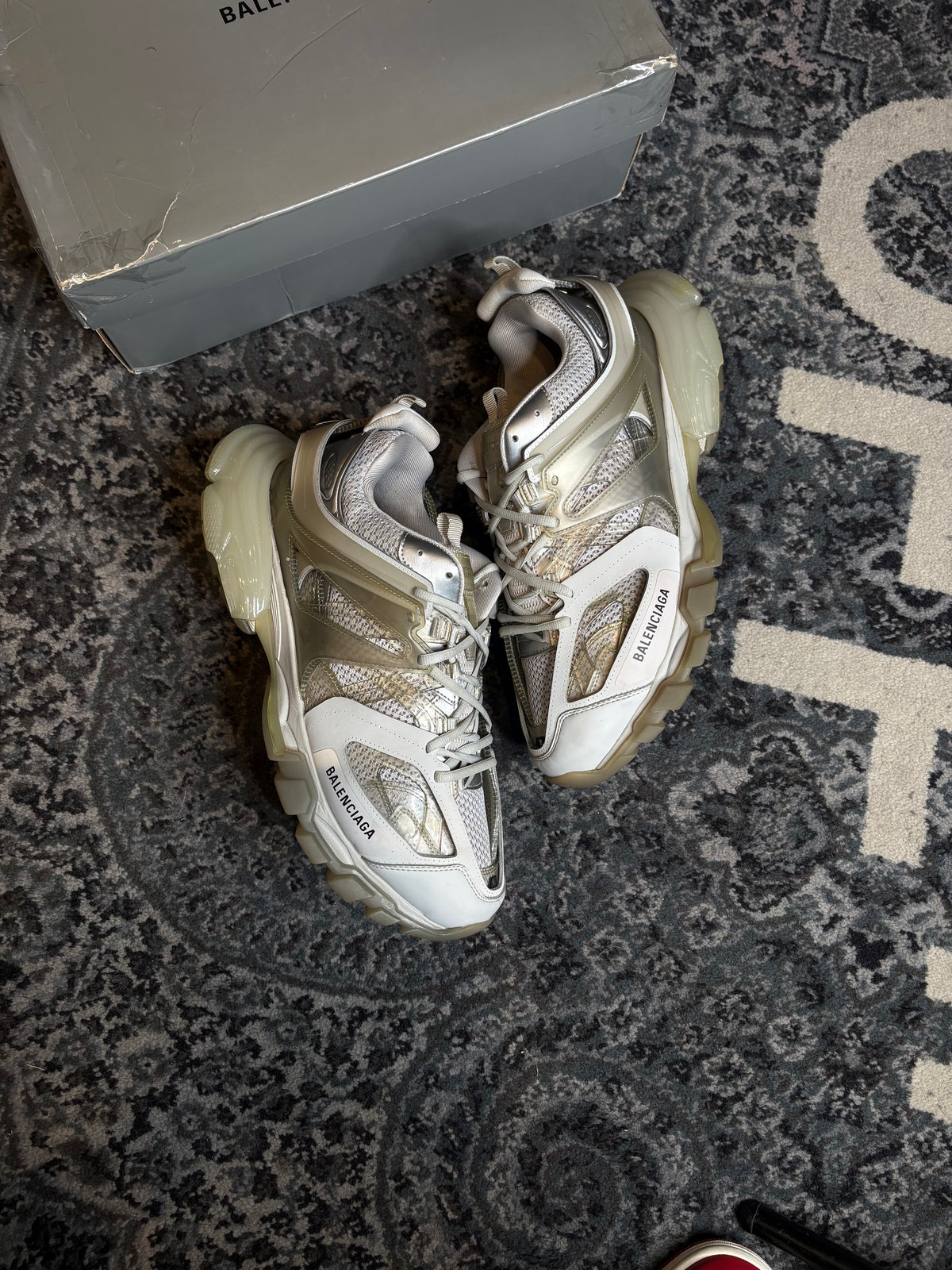 Balenciaga Track Clear Sole “Light Grey” Clean Og Size 14(47 EU)