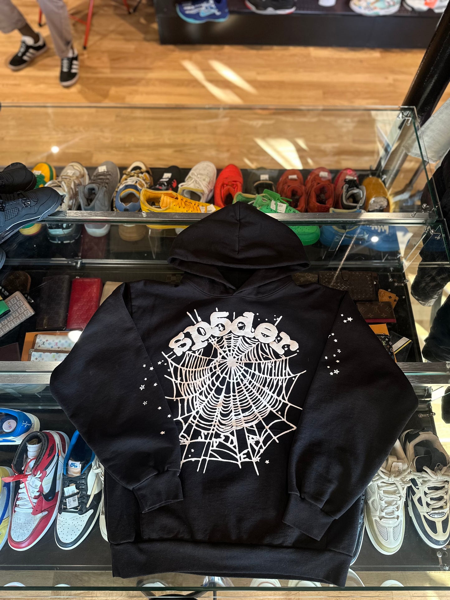 Sp5der Hoodie Black Size Large