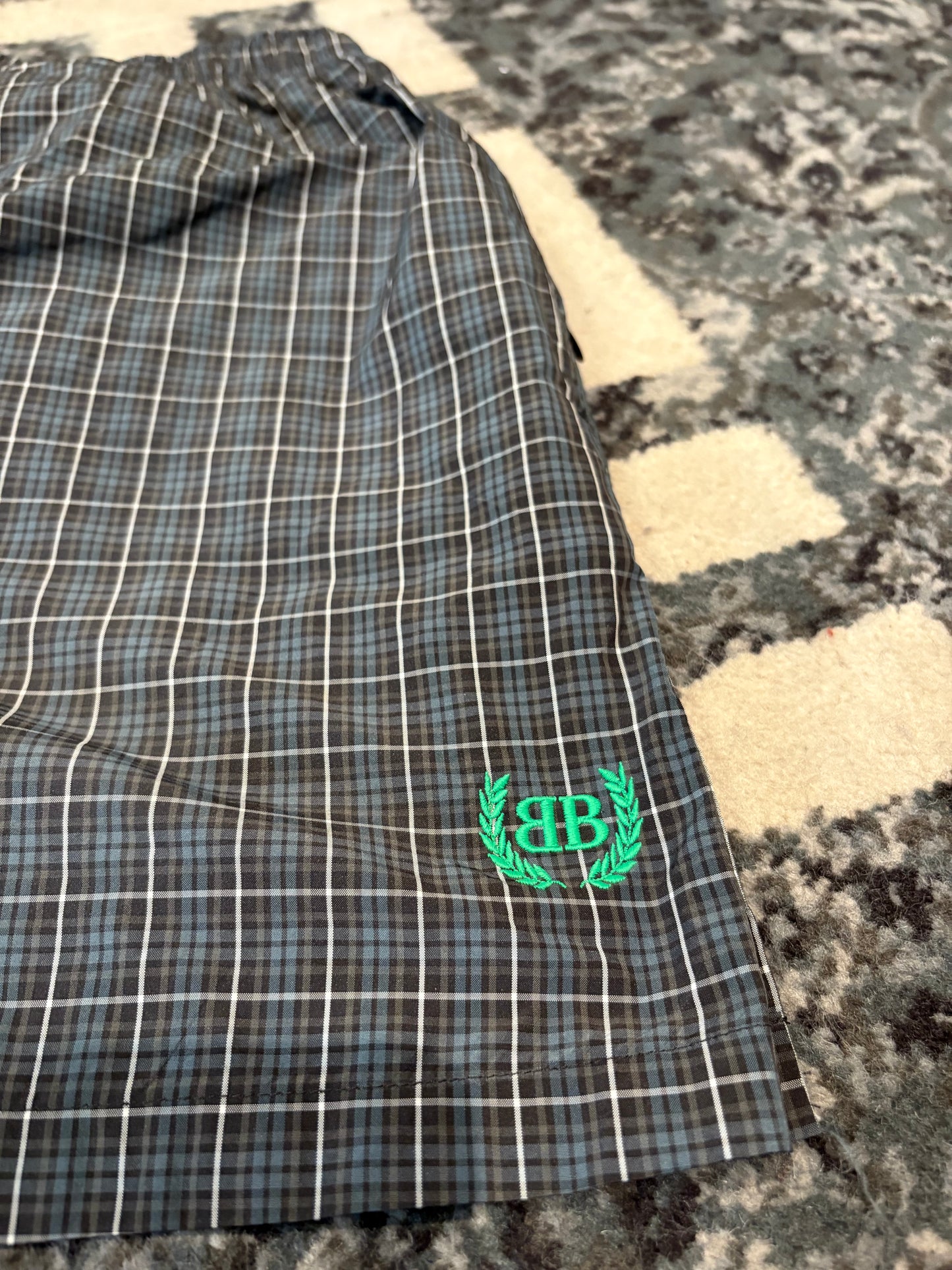 Balenciaga Plaid Swim Shorts Size Small