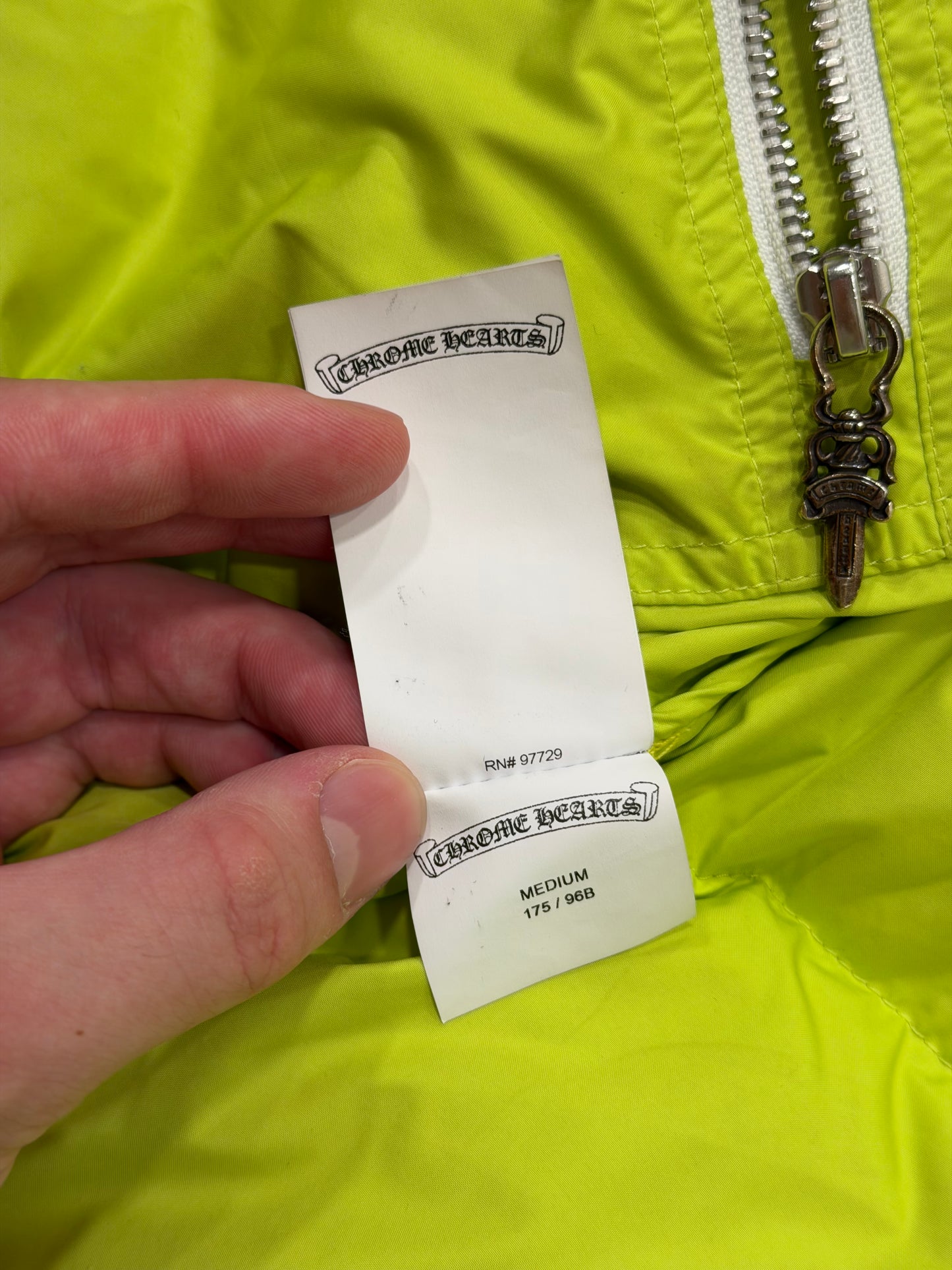 Chrome Hearts Green Quilted Puffer Jacket Size Medium