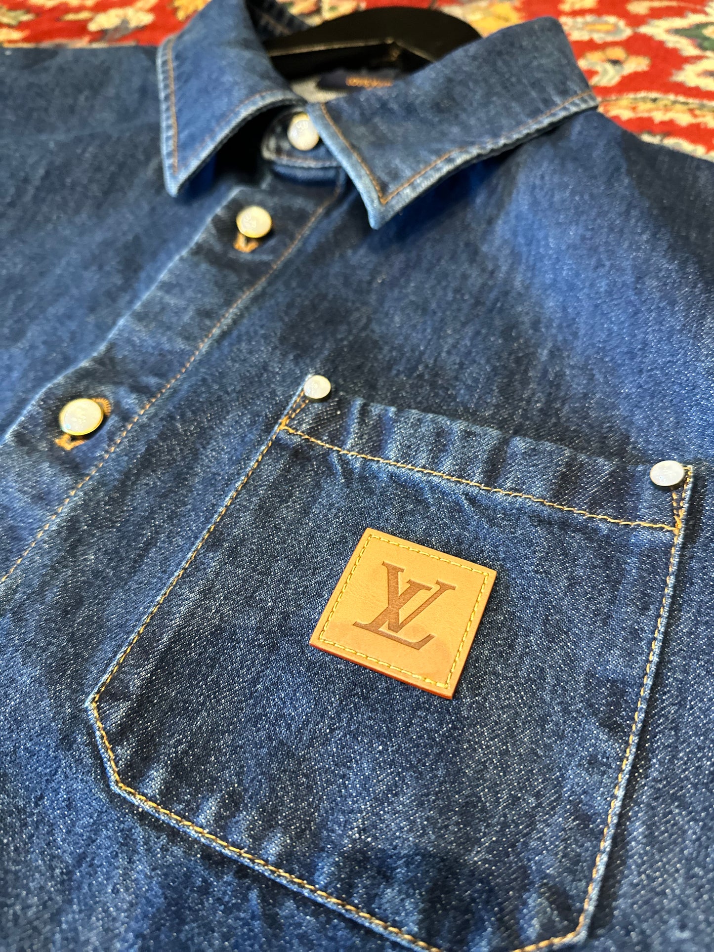 Louis Vuitton Denim Button Down Size 5L