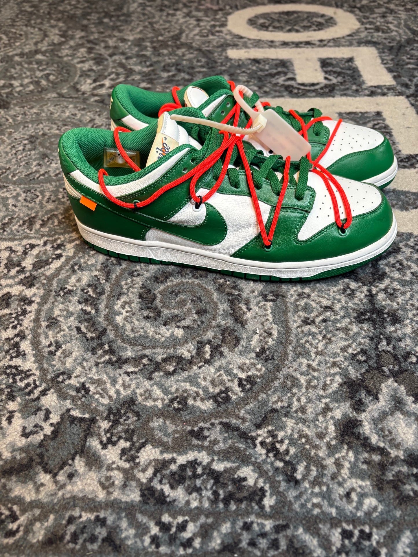 Nike Dunk Low “Off-White Pine Green” Clean Rb Size 11.5