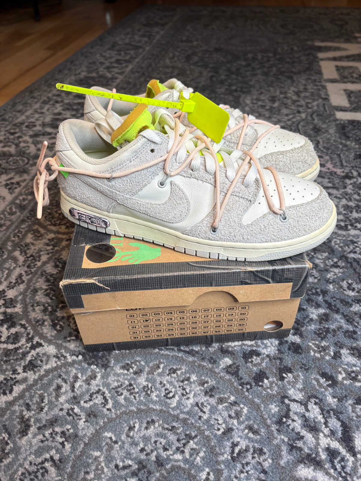 Nike Dunk Low “Off White Lot 12” Clean Og Size 10