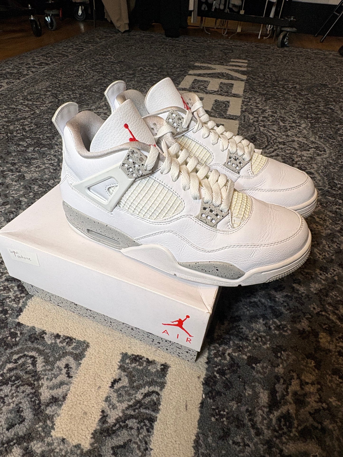 Jordan 4 Retro “White Oreo” Clean Og Size 9.5