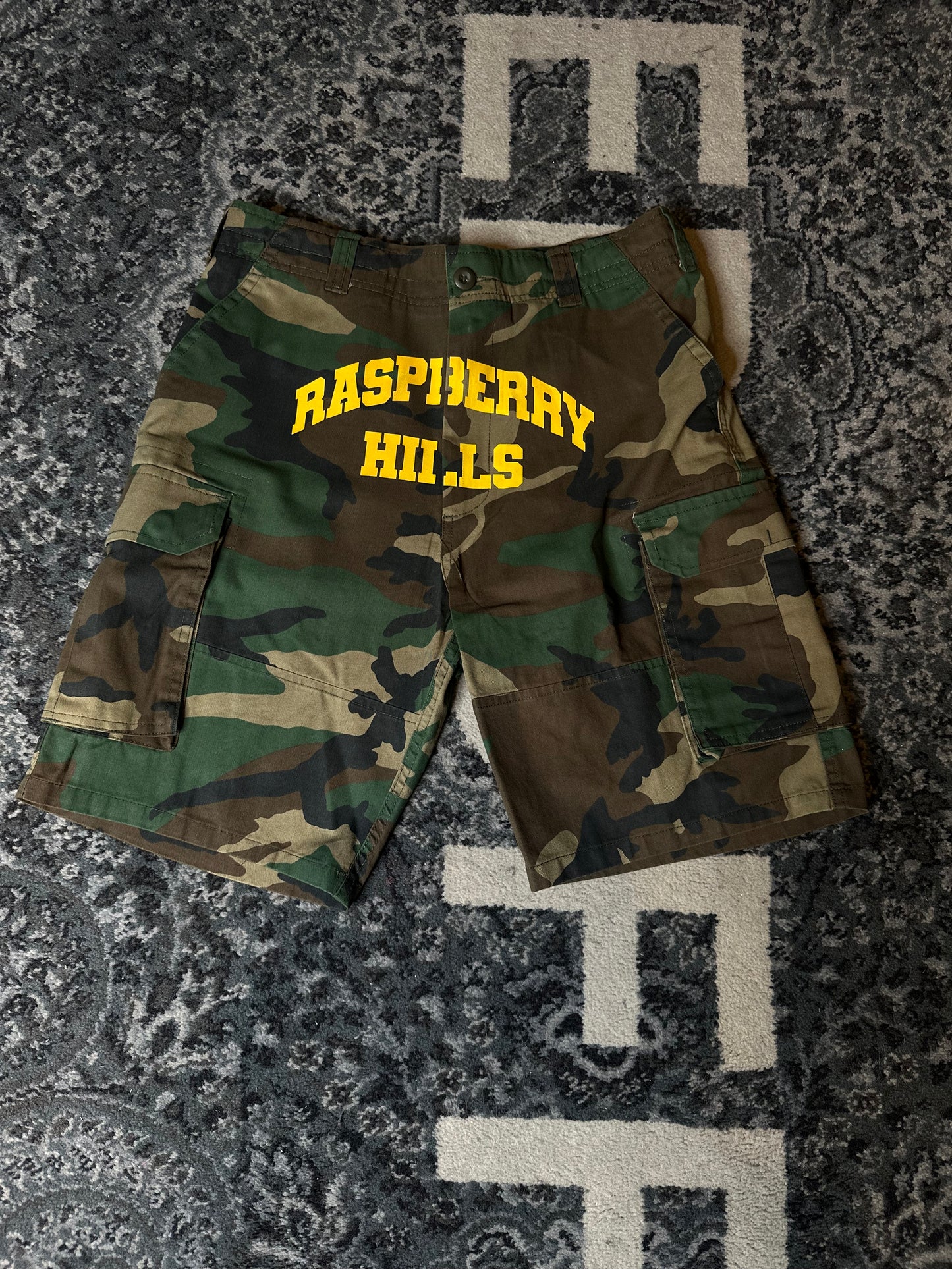 Raspberry Hills Camo Shorts