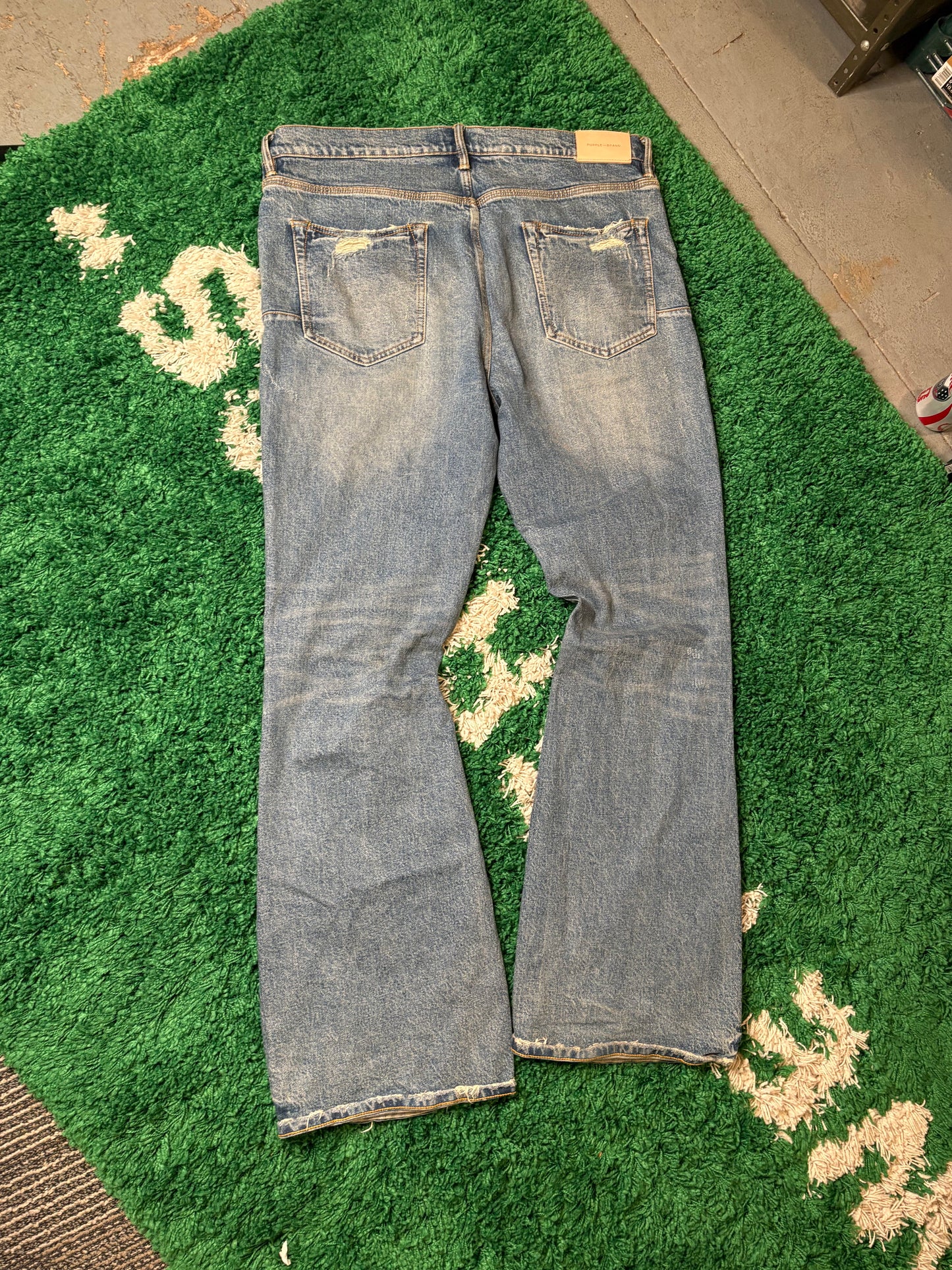 Purple Jeans Medium Wash Wide Leg Size 40