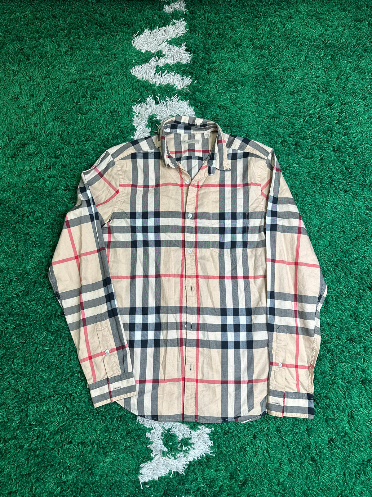 Burberry Plaid Button Down Size Small