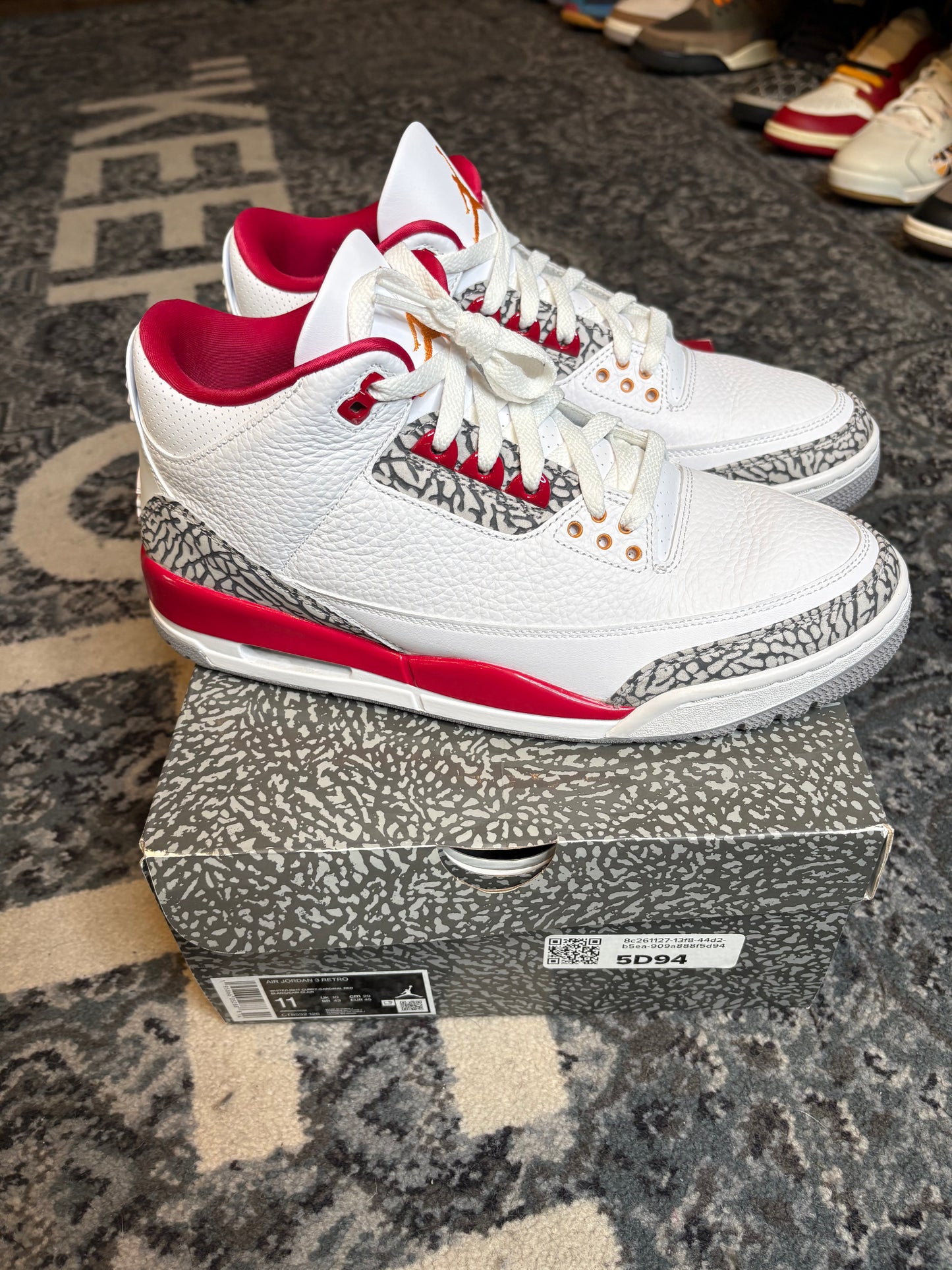 Jordan 3 Retro “Cardinal Red” Vnds Og Size 11