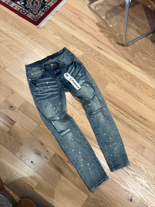 Purple Jeans Blue Distressed Size 29