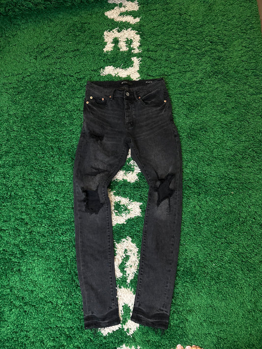 Purple Jeans Black Distressed Size 29