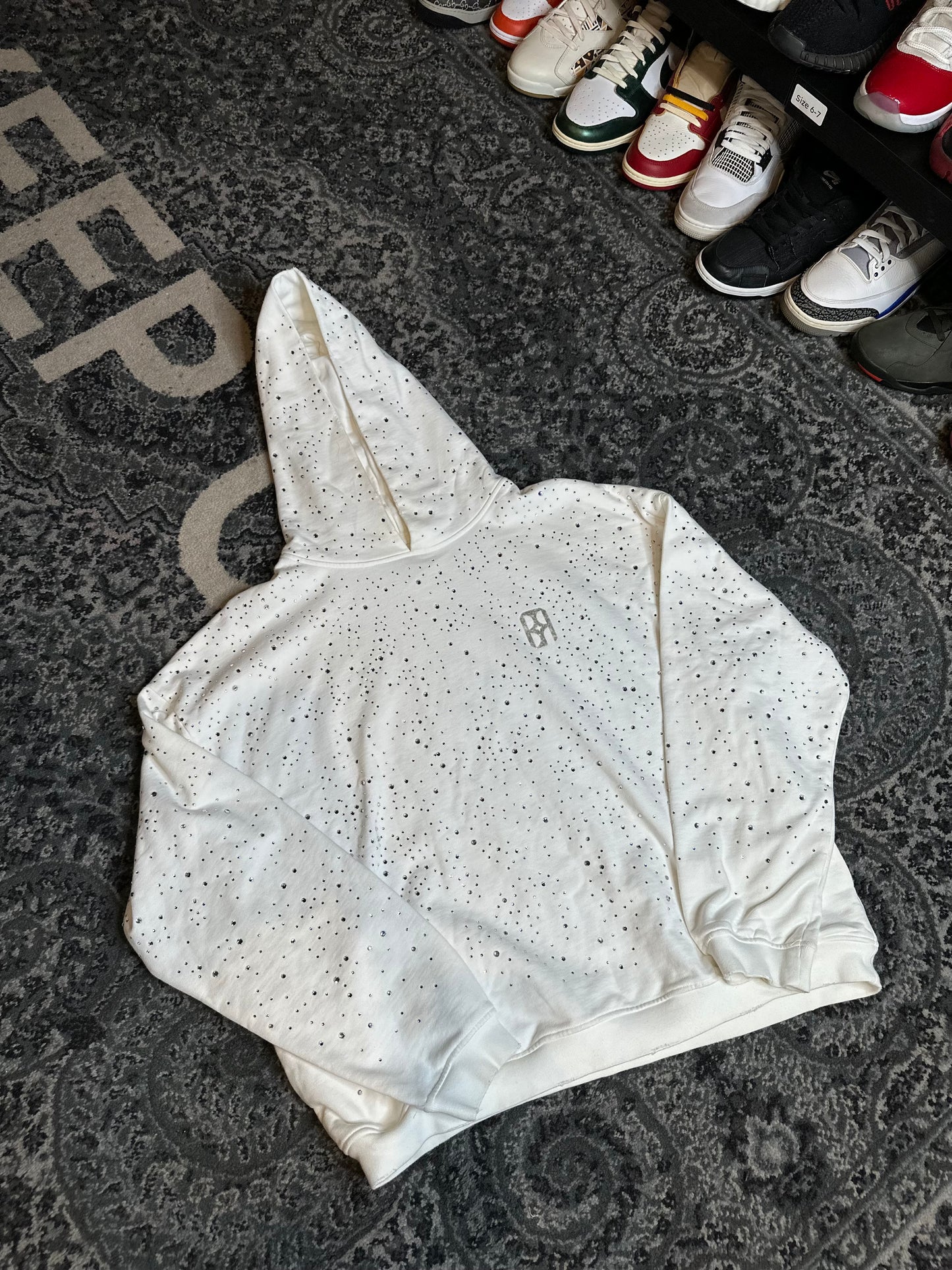 Birth of Royal Child White Rhinestone Size XL