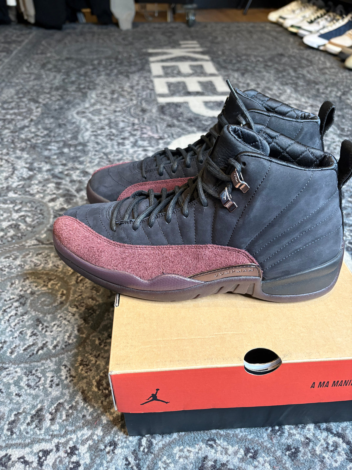 Jordan 12 Retro “A Ma Maniere Black” Vnds Og Size 10.5M/12W