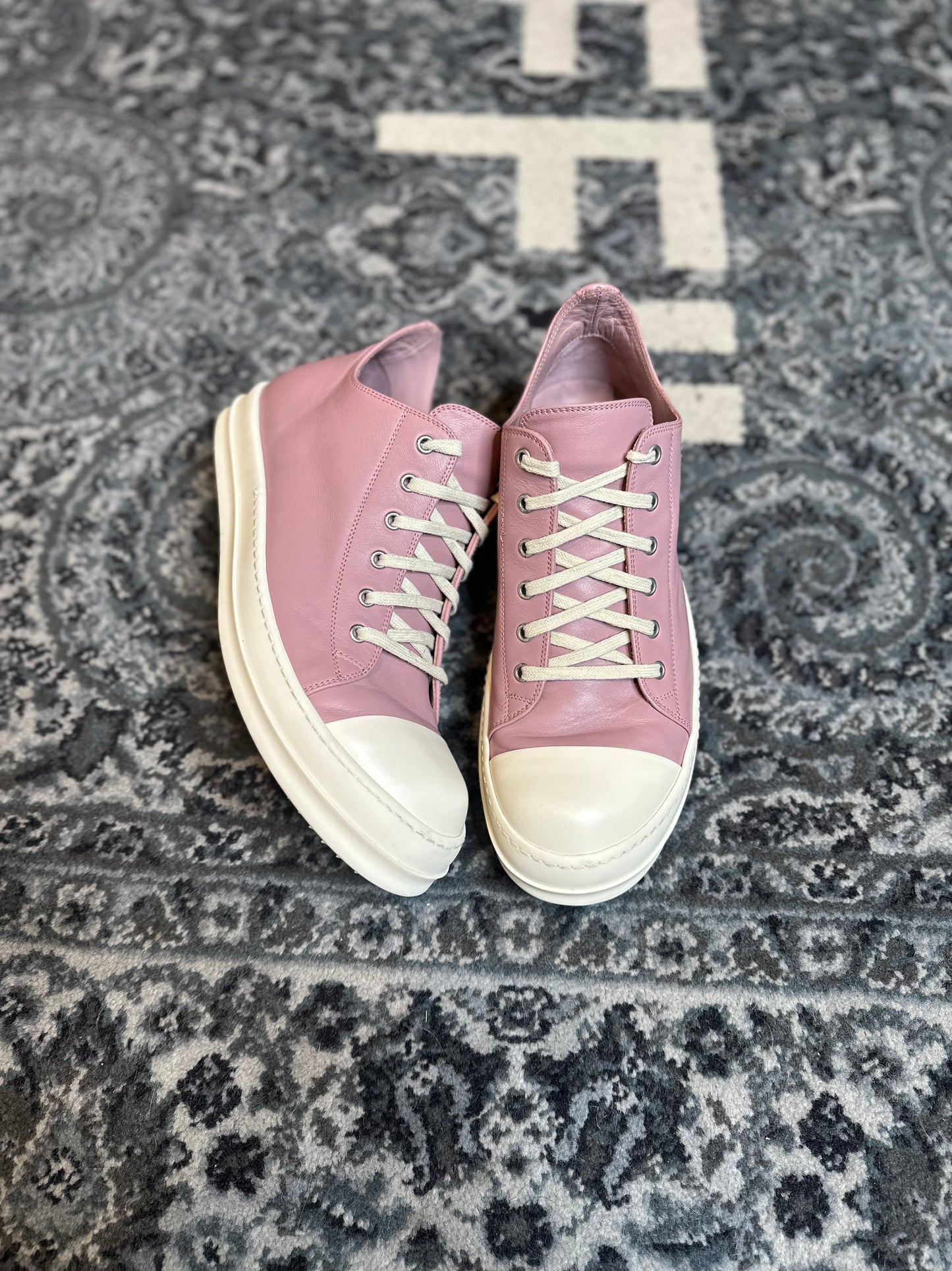 Rick Owens Ramone Low Pink Leather CLEAN NB SIZE 11(44EU)