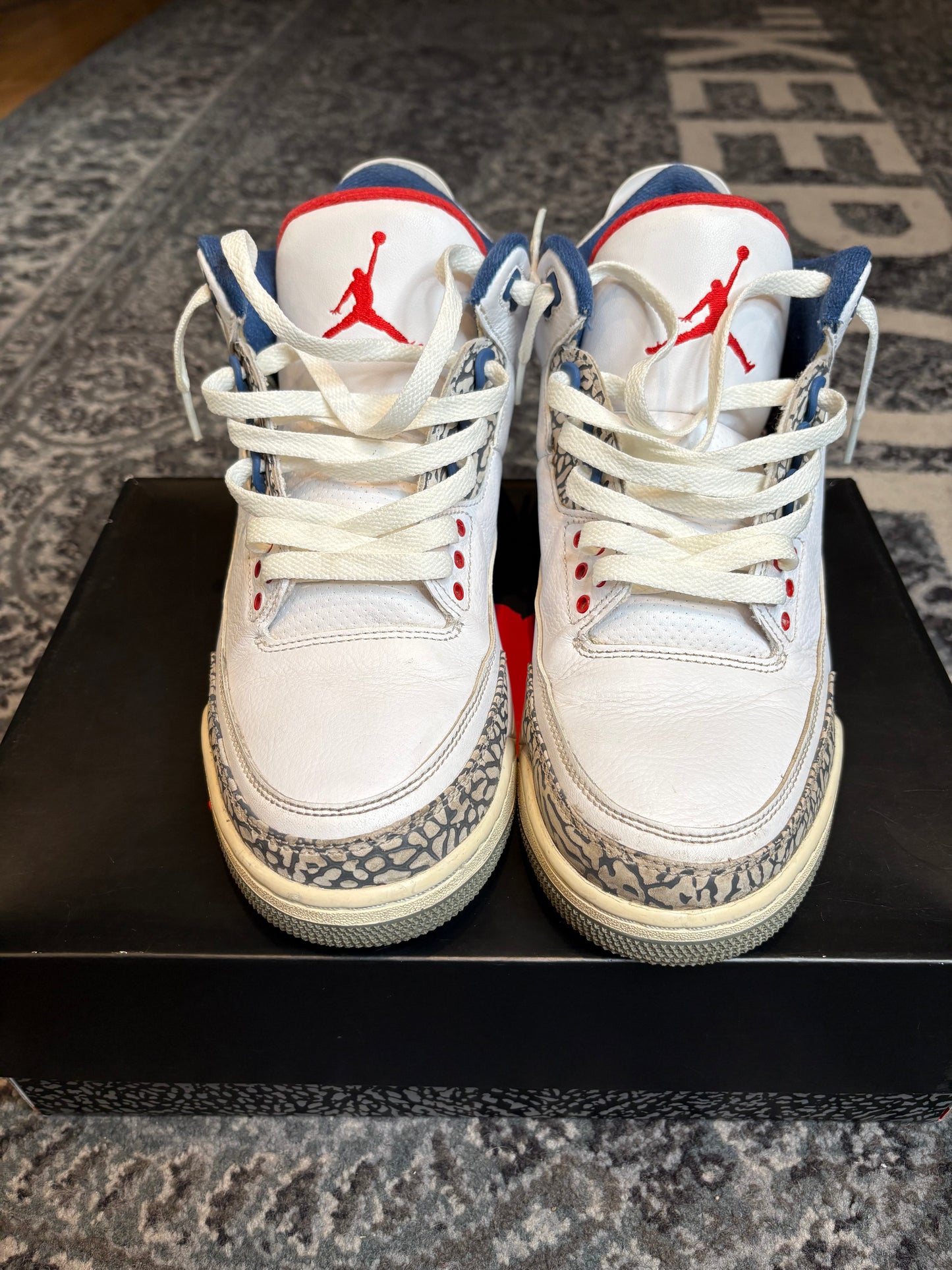 Jordan 3 Retro “True Blue” Po Rb Size 10