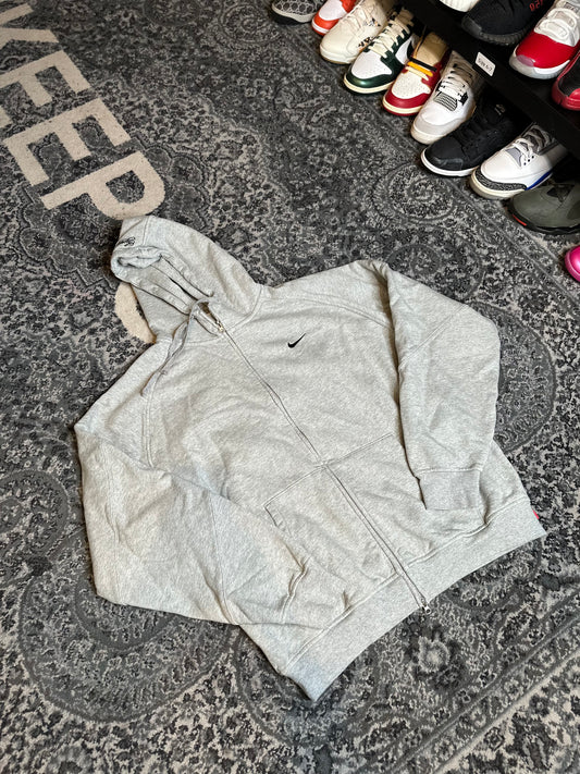 Nike Supreme Gray Zip Hoodie Size XL