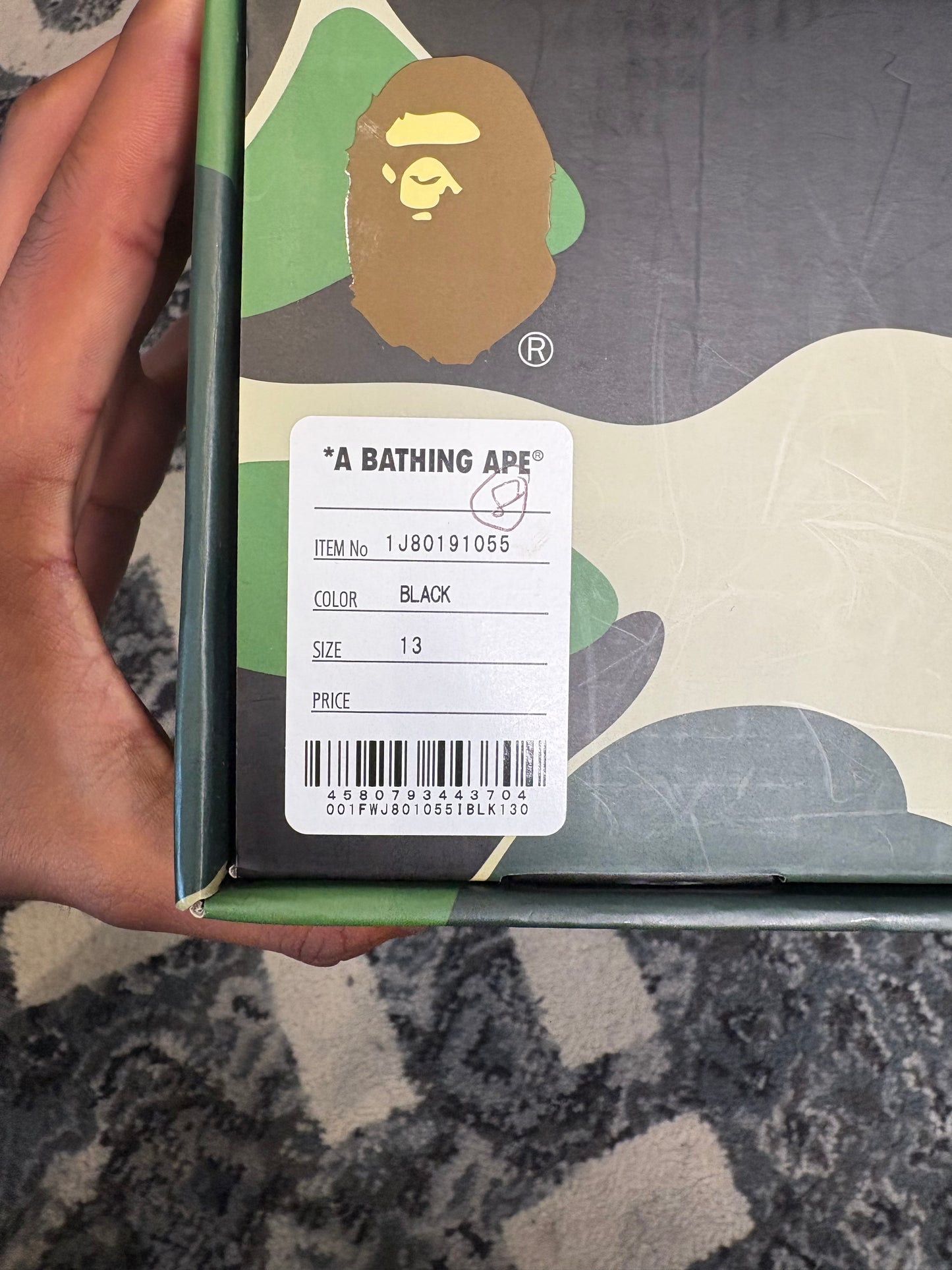 Bape Sk8 Sta “Black Snake” Clean OG Sz 13