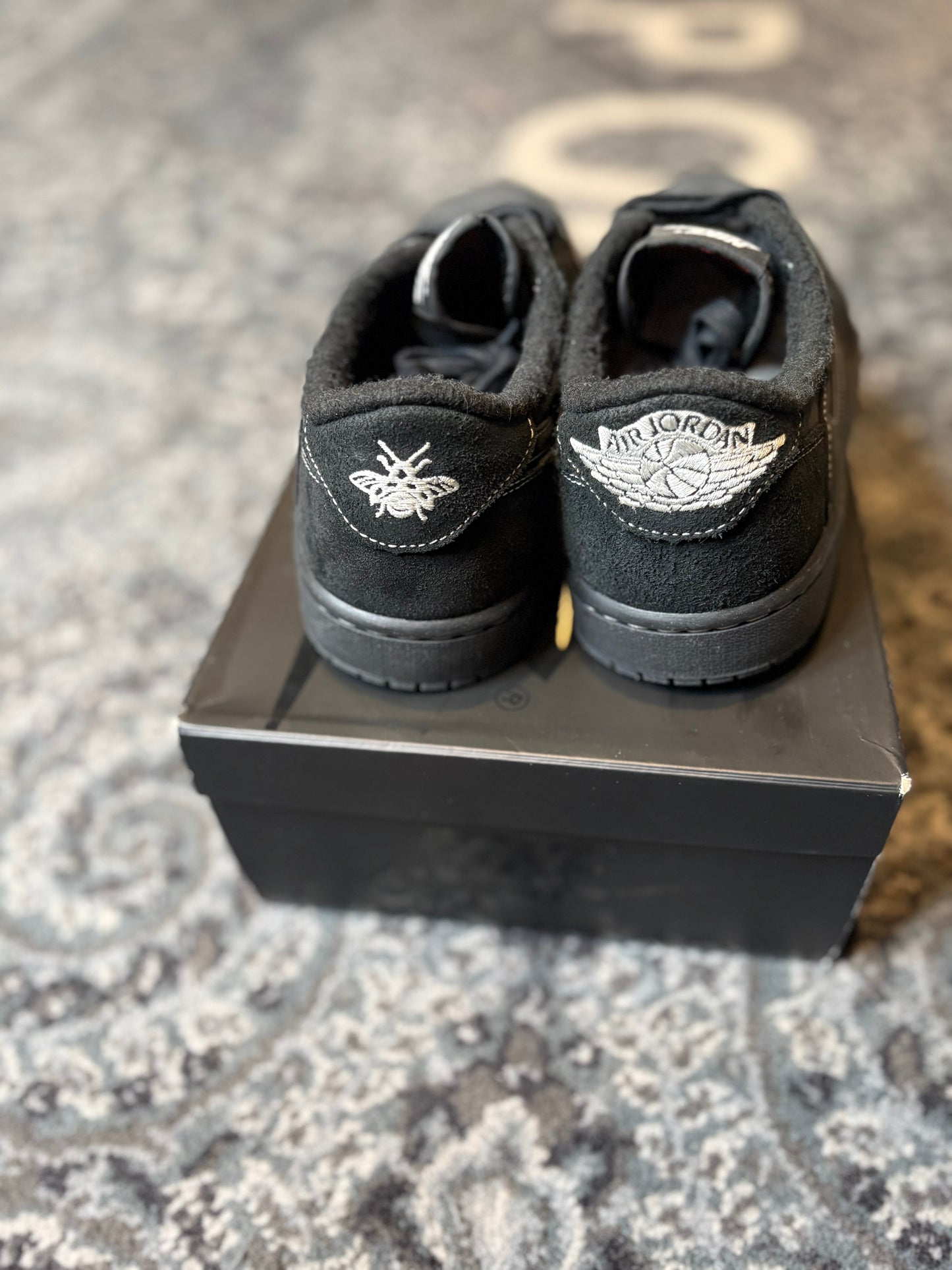 Jordan 1 Retro Low “Travis Scott Black Phantom” Po Og Size 8.5