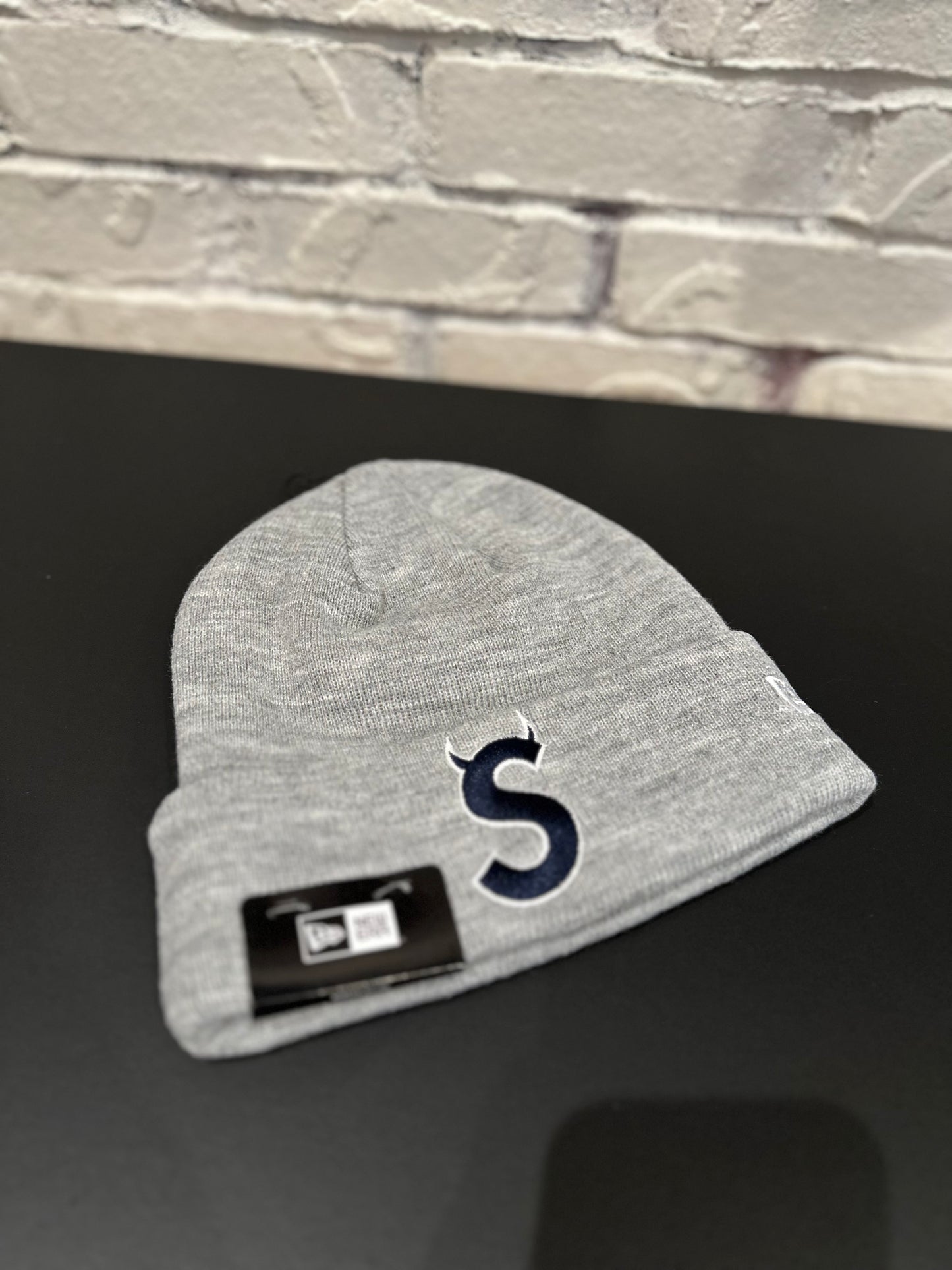 Supreme Gray Devil S Logo Beanie DS