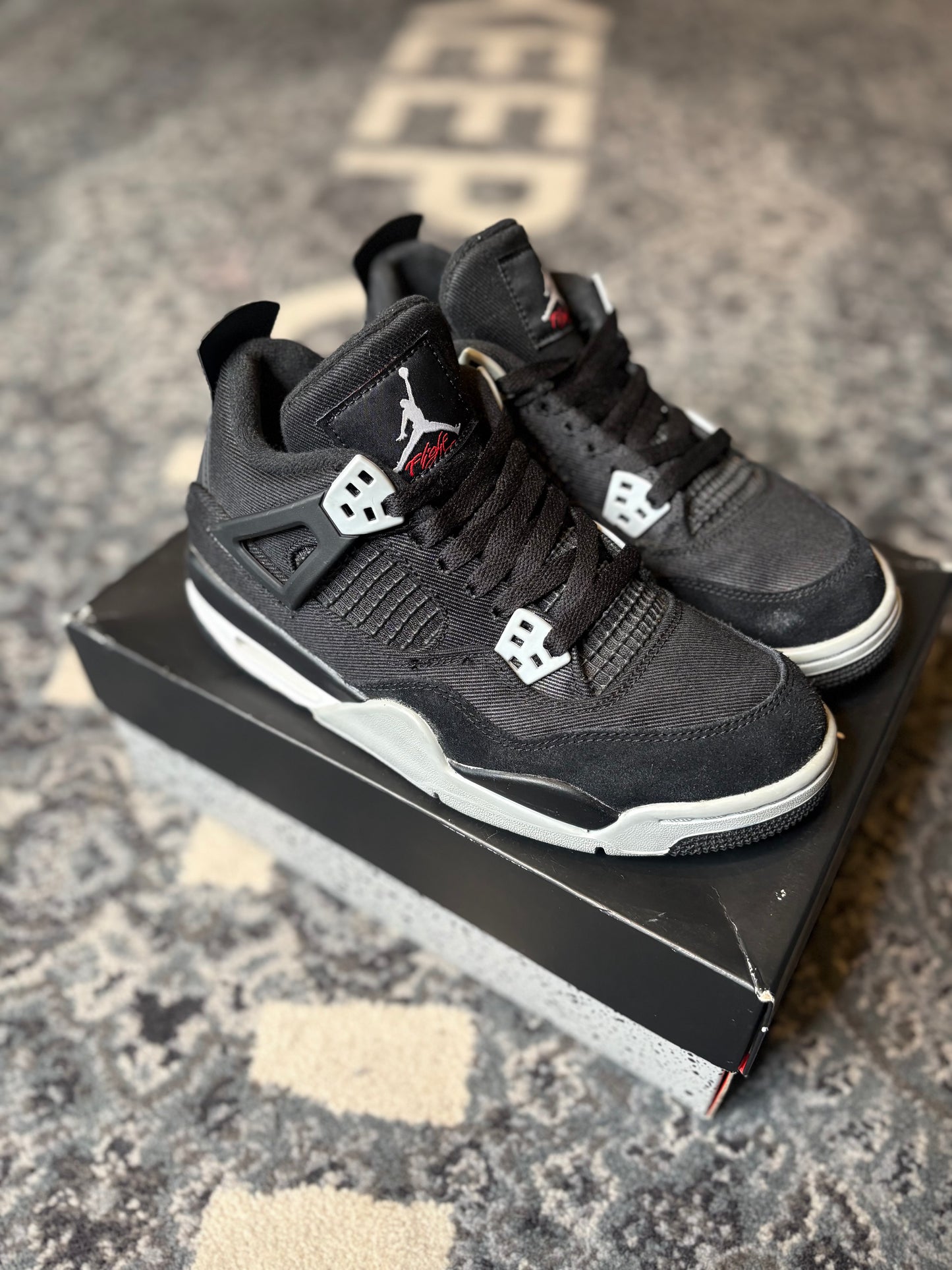 Jordan 4 Retro “Black Canvas” CLEAN OG SIZE 6.5