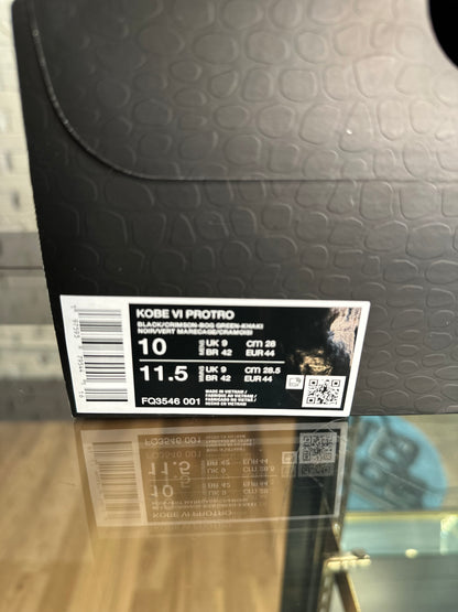 Kobe VI Protro “Italian Camo” Size 10 DS OG