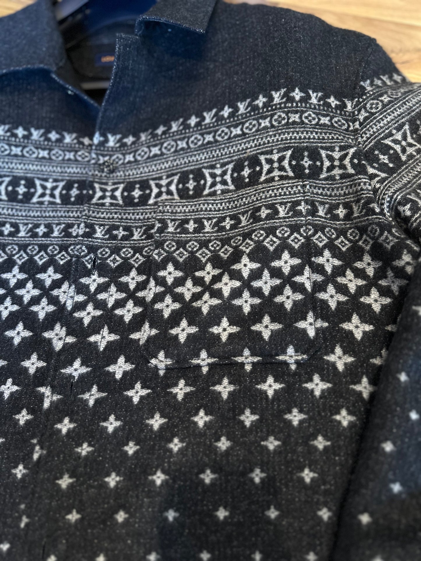 Louis Vuitton Cashmere Monogram Jacket Size 4L