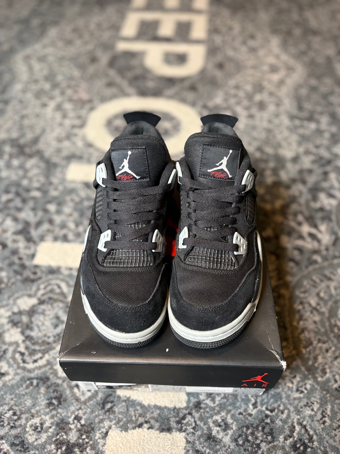 Jordan 4 Retro “Black Canvas” CLEAN OG SIZE 6.5