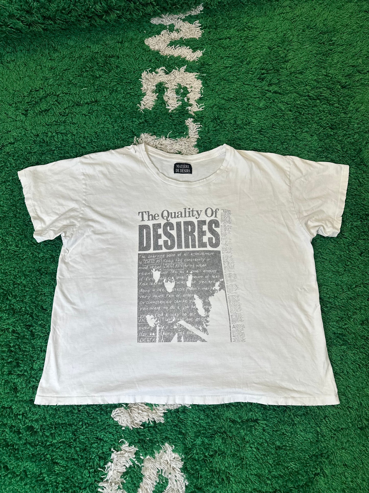 Matiere De Desirs Tee White Size XL