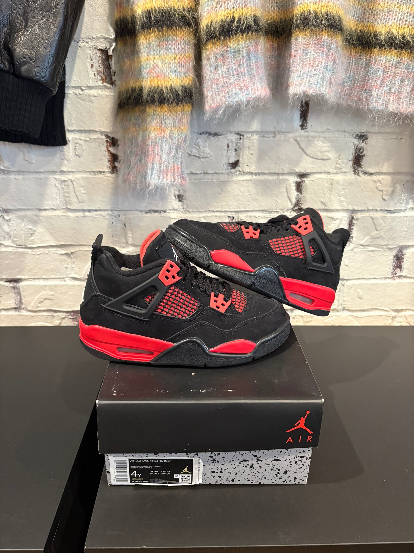 Jordan 4 Retro Red Thunder PO OG Size 4y