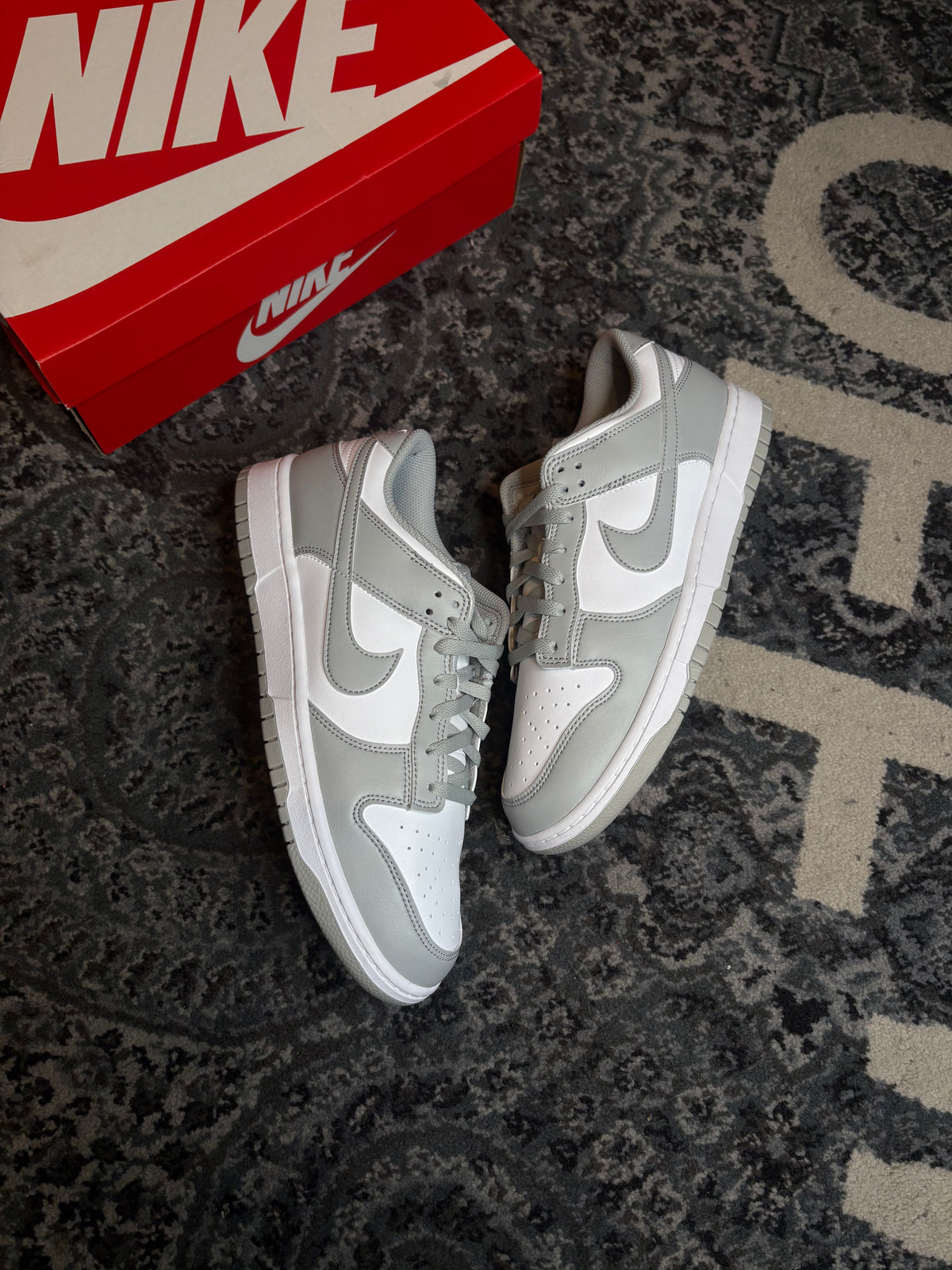 Nike Dunk Low “White Light Smoke Grey” Vnds Og Size 12