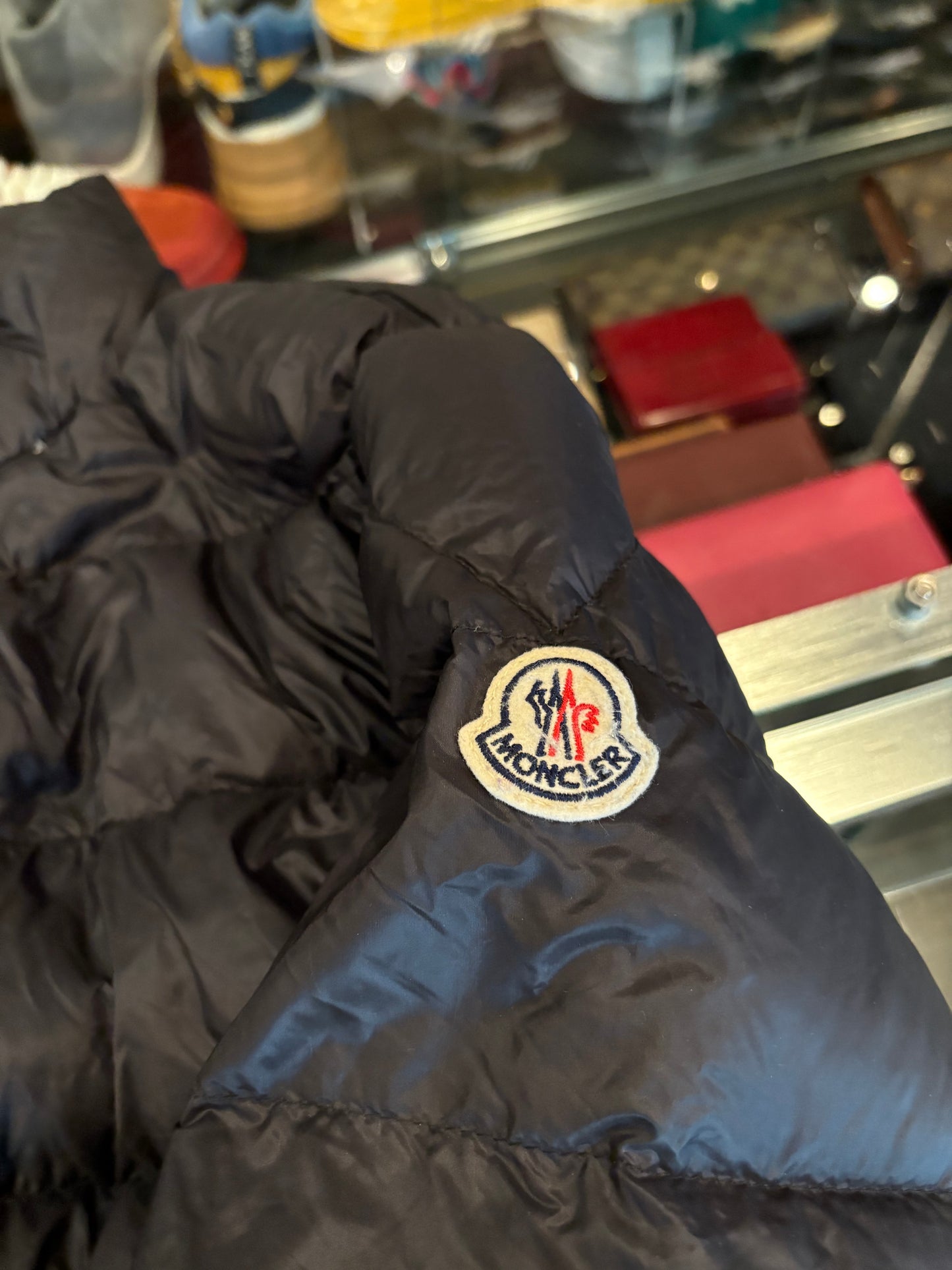 Moncler Black Down Puffer Size Small