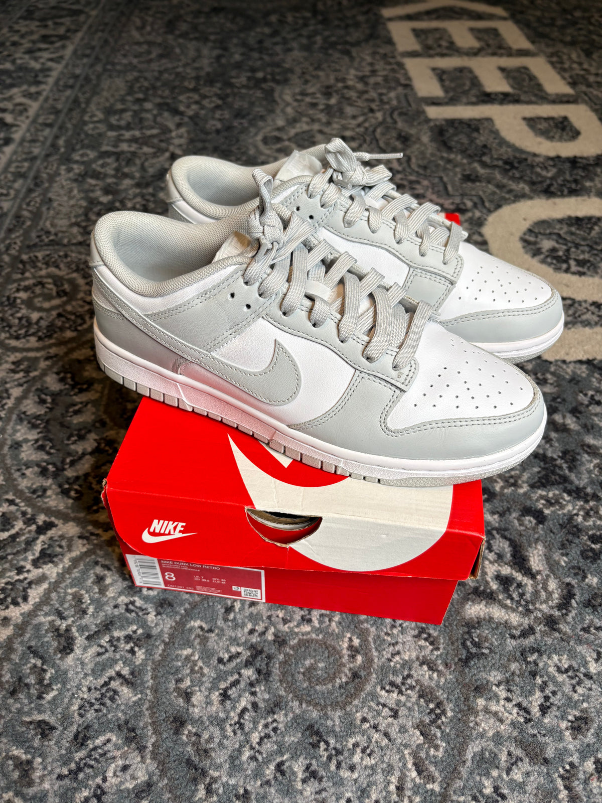 Nike Dunk Low “Grey Fog” Clean Og Size 8