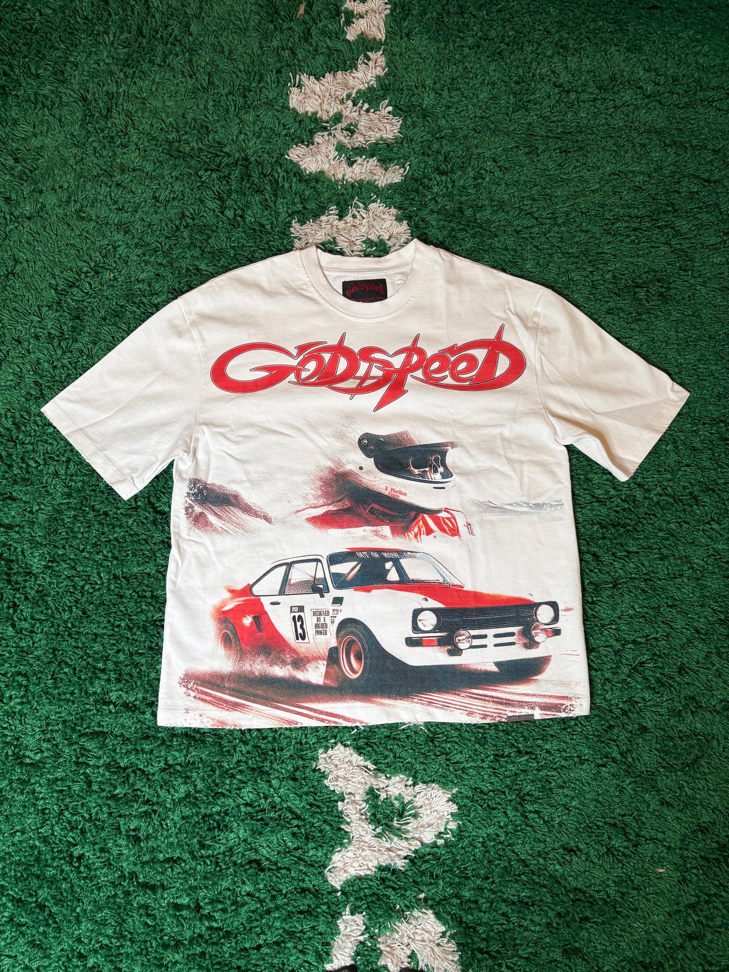 Godspeed Car Tee White Size Small