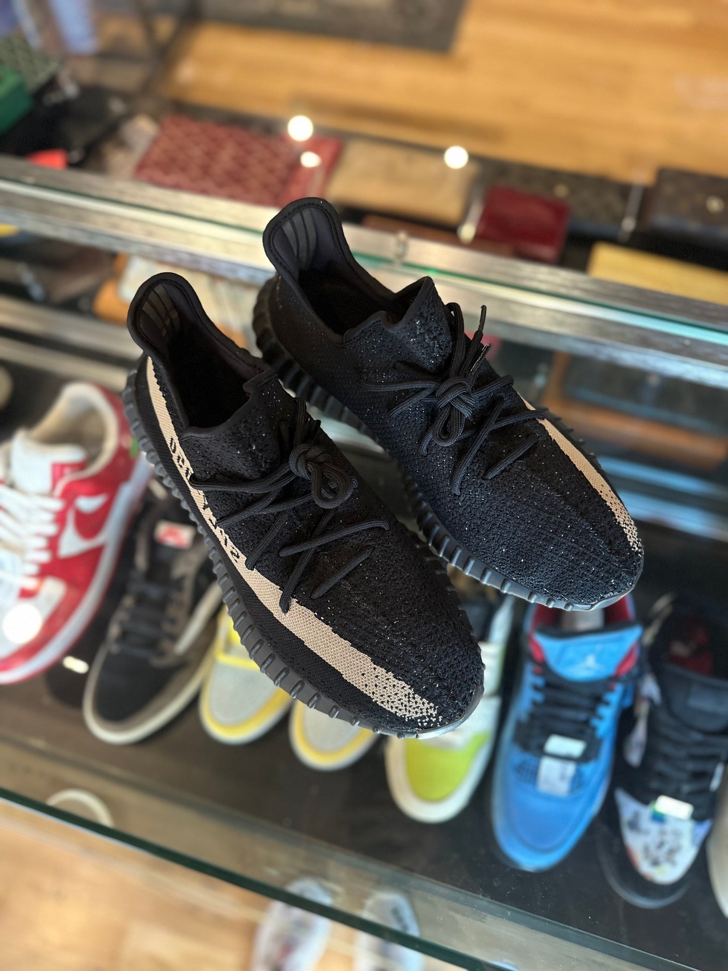 Yeezy 350 Boost Core Black Green Clean NB Size 13