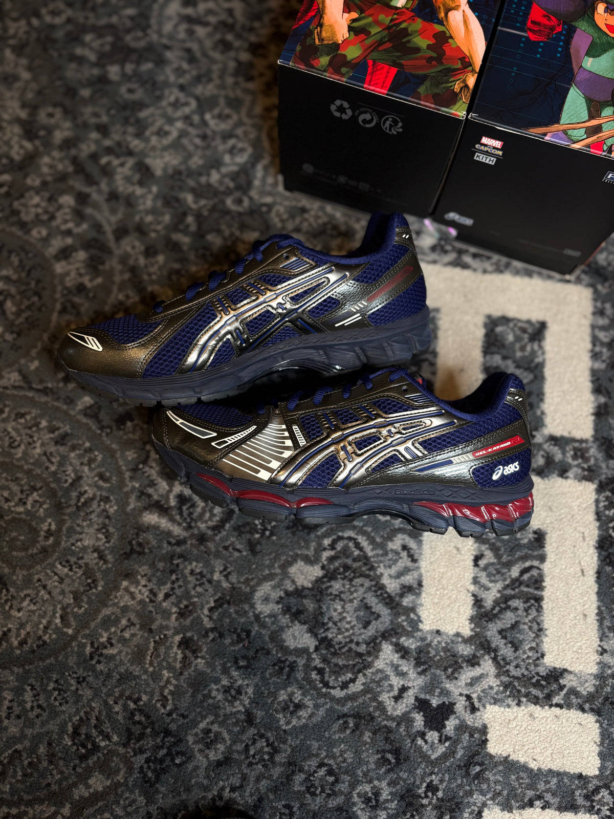 Asics Gel-Kayano 12.1 “Kith Marvel vs. Capcom Captain America” Vnds Og Size 11