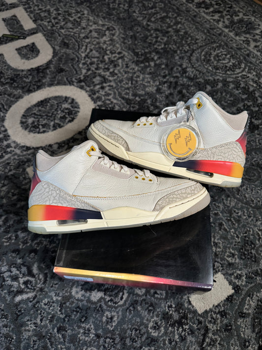 Jordan 3 Retro J Balvin Medellin Sunset PO OG Size 10.5