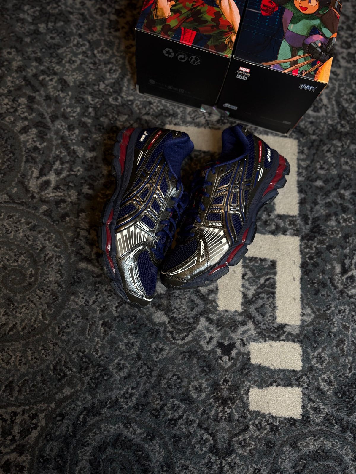 Asics Gel-Kayano 12.1 “Kith Marvel vs. Capcom Captain America” Vnds Og Size 11